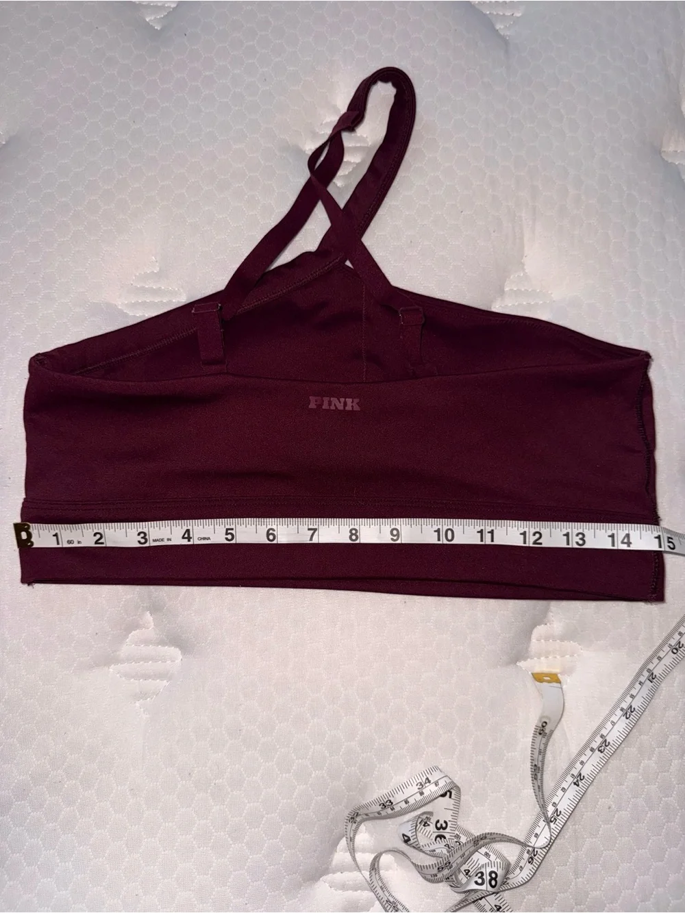 35. PINK Women’s One-Shoulder Bralette - Deep Burgundy